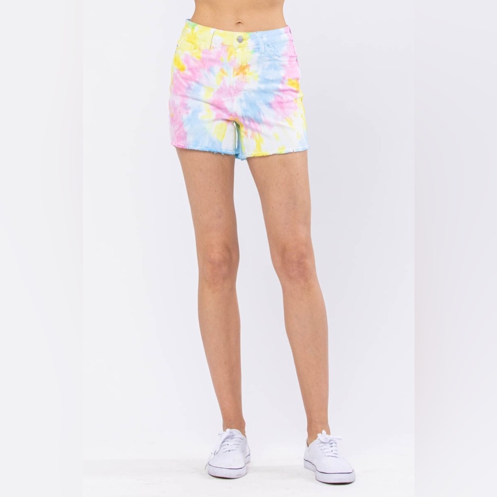 Judy Blue Swirl Tie Dye Shorts Size Large